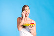 Photo: Healthy nutrition - young woman with fruits Healthy nutrition - young woman with fruits