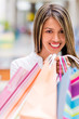 Happy shopping woman