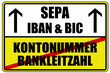 SEPA IBAN BIC Schild  #130613-svg02