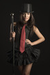 Foto: sexy brunette cabaret girl sexy brunette cabaret girl
