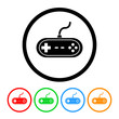 Video Game Icon Vector with Four Color Variations