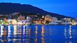 Night panorama of Yalta, Crimea, Ukraine