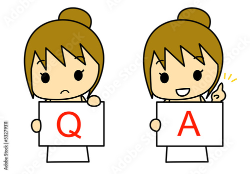 Illustration: Q&A 女性 Q&A 女性