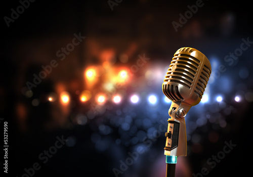 audio microphone retro style
