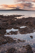 Rangitoto island at sunset