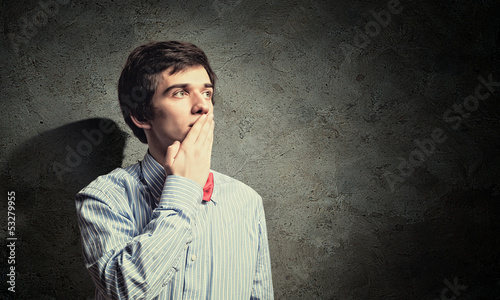Photo: Handsome speechless businessman Handsome speechless businessman