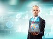 Businessman with tablet pc
