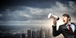 businessman with megaphone