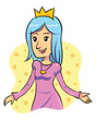 Miss Princess. A beautiful blue hair princess.