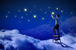 Foto: Woman lighting stars Woman lighting stars