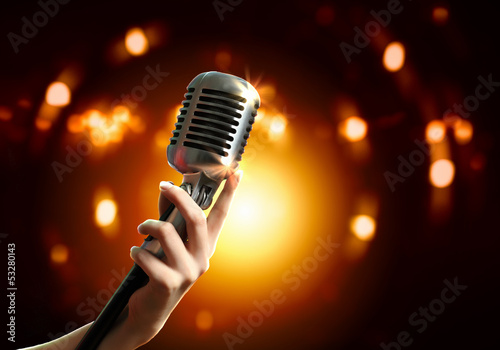 Photo: audio microphone retro style audio microphone retro style
