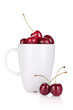 Foto: Ripe cherries in a cup Ripe cherries in a cup