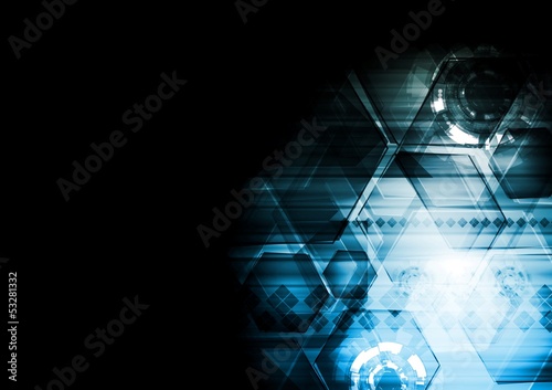 Vector: Dark blue technology vector background Dark blue technology vector background