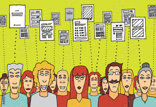 Illustration: Sharing files / Document cloud Sharing files / Document cloud