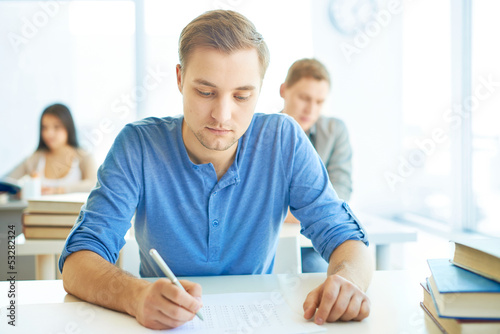 Photo: Writing test Writing test