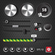 Hi-End User Interface Elements for audio player and website