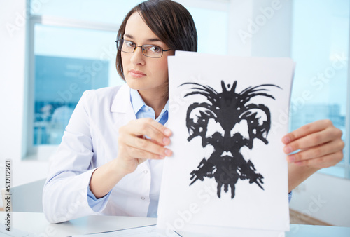 Photo: Presenting Rorschach inkblot Presenting Rorschach inkblot