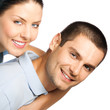 Photo: Portrait of young smiling attractive couple Portrait of young smiling attractive couple
