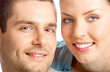 Photo: Portrait of young smiling attractive couple Portrait of young smiling attractive couple