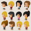Vector: People Women Isometric Set People Women Isometric Set