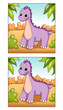 Illustration: le differenze, il dinosauro le differenze, il dinosauro
