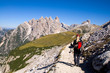 Wanderer in den Dolomiten - Alpen