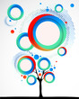 Abstract funny tree with round shapes. Vector