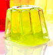 Photo: Gelatin colors loose on white base Gelatin colors loose on white base