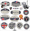 Rock music stamps and labels