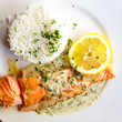 grilled salmon and rice