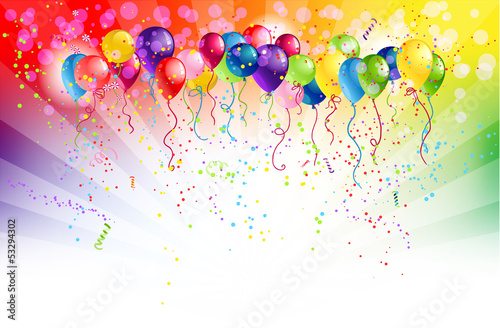 Vector: Multicoloured backgrund with balloons Multicoloured backgrund with balloons