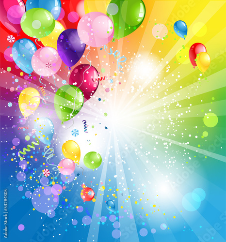 Vector: Holiday backgrund with balloons Holiday backgrund with balloons
