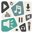 music player theme abstract background