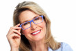 Photo: Beautiful senior woman wearing eyeglasses. Beautiful senior woman wearing eyeglasses.