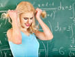 Foto: Woman in classroom. Woman in classroom.