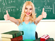 Foto: Woman in classroom. Woman in classroom.