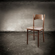 retro chair in dark space