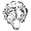 Bear head tattoo vector