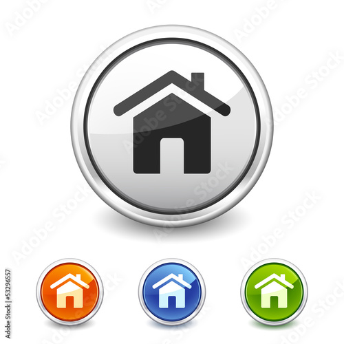 Vector: home button in four colors home button in four colors