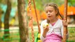 Video: Little girl eating an apple Little girl eating an apple