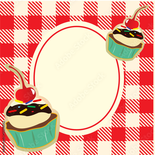 Vector: cupcake menu cupcake menu