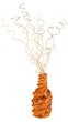 wicker vase with dried twigs