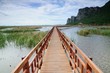 The long wooden bridge, Pranburi, Thailand