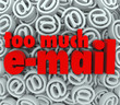 Too Much Email Symbol @ Sign Symbol Background Mail