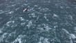 Cargo ship sinking in the ocean