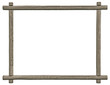 Blank Signboard Frame, Isolated Copy Space, Grey Wooden Texture