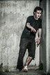 Photo: a scary and bloody zombie man a scary and bloody zombie man