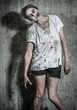 a scary and bloody zombie