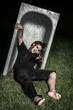 Photo: a scary and bloody zombie a scary and bloody zombie