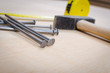 Nails and hammer